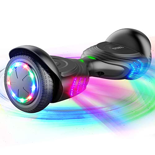 TOMOLOO Music-Rhythmed Hoverboard for Kids and Adult Two-Wheel Self-Balancing Scooter- UL2272 Certificated with Music Speaker- Colorful RGB LED Light
