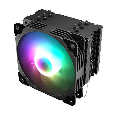 Vetroo V5 CPU Air Cooler w/ 5 Heat Pipes 120mm PWM Processor 150W TDP Cooler for Intel LGA 1700/1200/115X AMD Ryzen AM4 Universal Socket w/Addressable RGB Lights Sync(V5, Black)